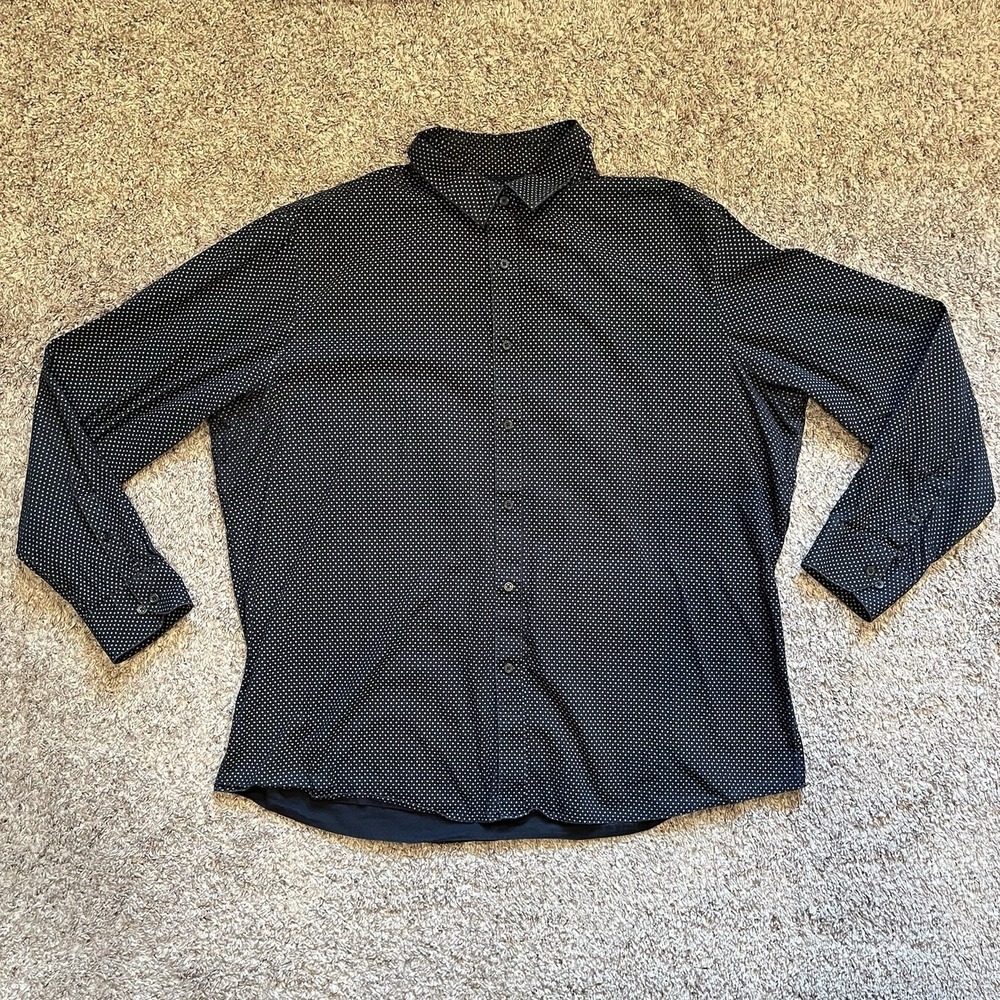 Apt 9 Button Up‎ Shirt Men's XXL Slim Fit Blue